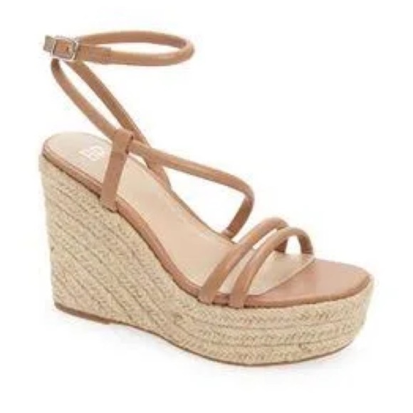 BP. Cohan Espadrille Platform Wedge Sandal in Tan Mocha NWT - Picture 1 of 2